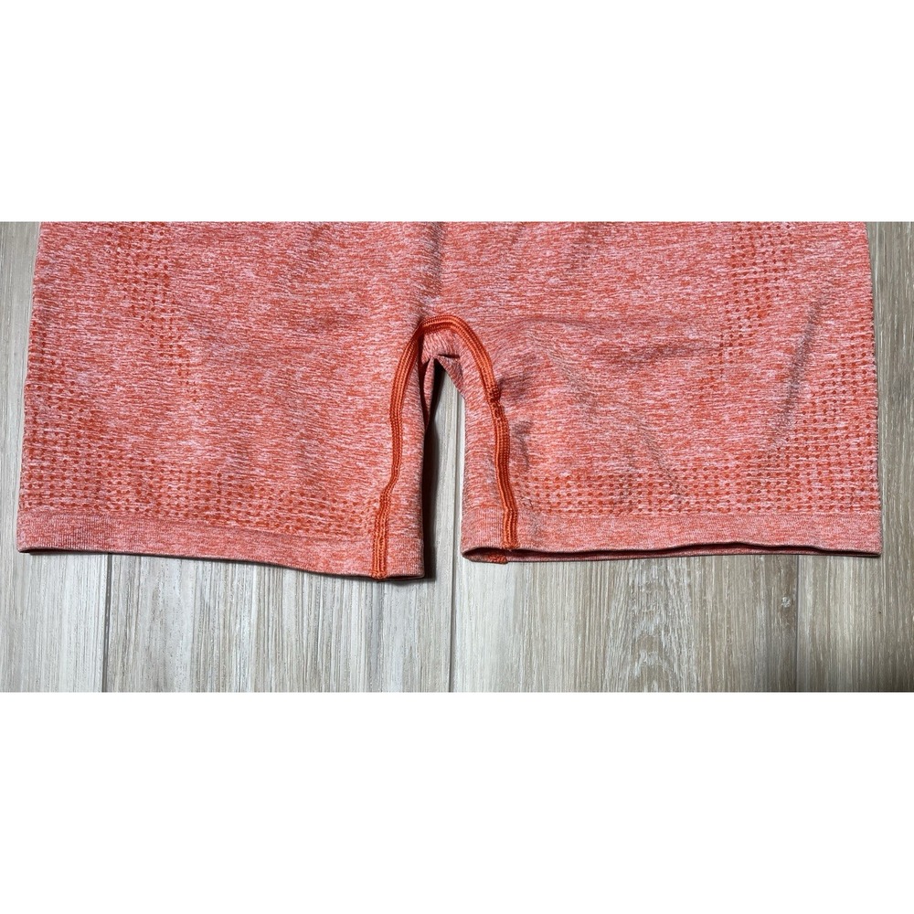 GYMSHARK Red Orange Seamless Compression Athletic Shorts - Size XL (?) - Picture 5 of 12